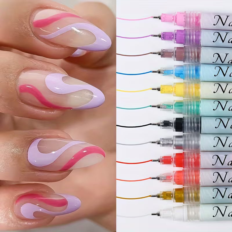 L’Artiste Palette - 3D Nail Art Pens (Set of 12 Colors) - Revvora