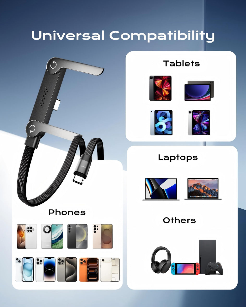 Revvora 2-1 Multi-Angle Charging Cable Stand - Revvora