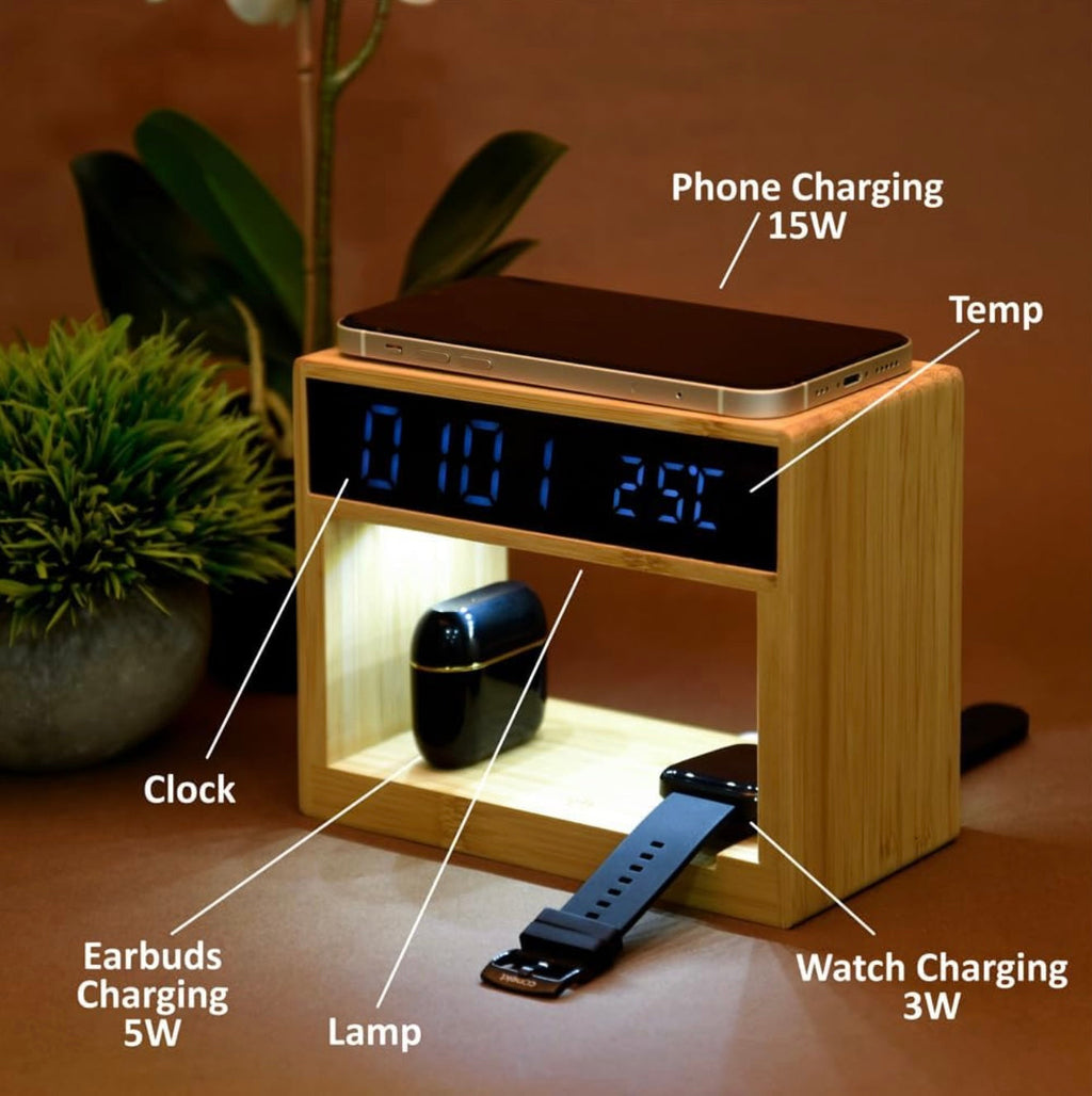 6 in 1 Bamboo Wireless Junction - Revvora