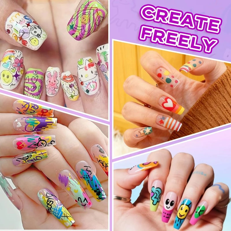 L’Artiste Palette - 3D Nail Art Pens (Set of 12 Colors) - Revvora