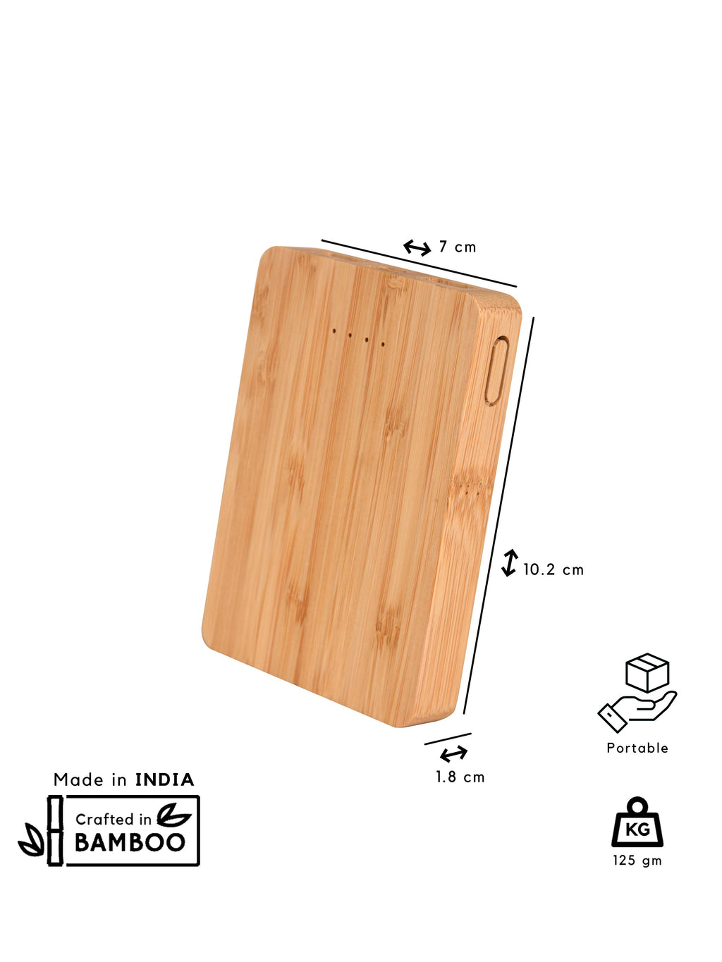 5000mAh Bamboo Power bank - Revvora