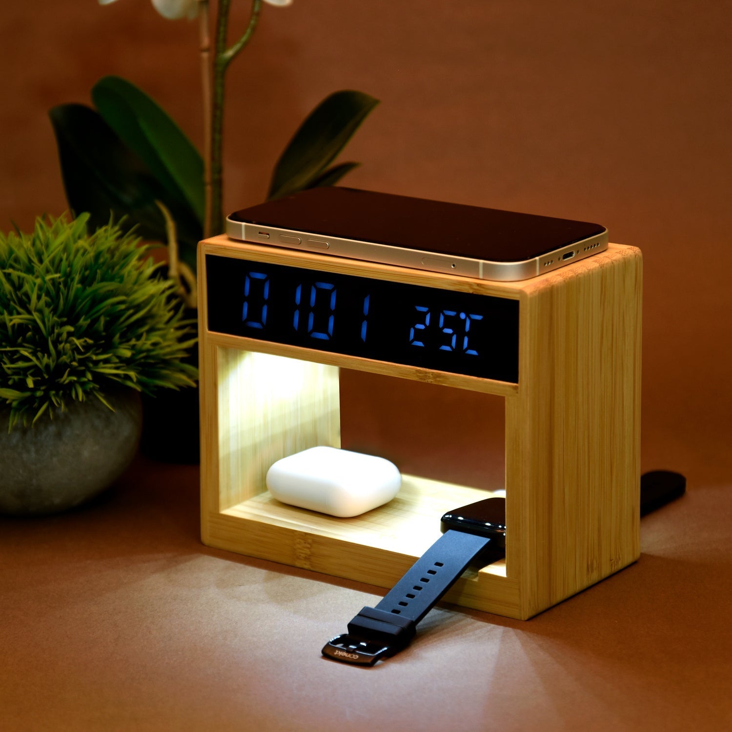 6 in 1 Bamboo Wireless Junction - Revvora