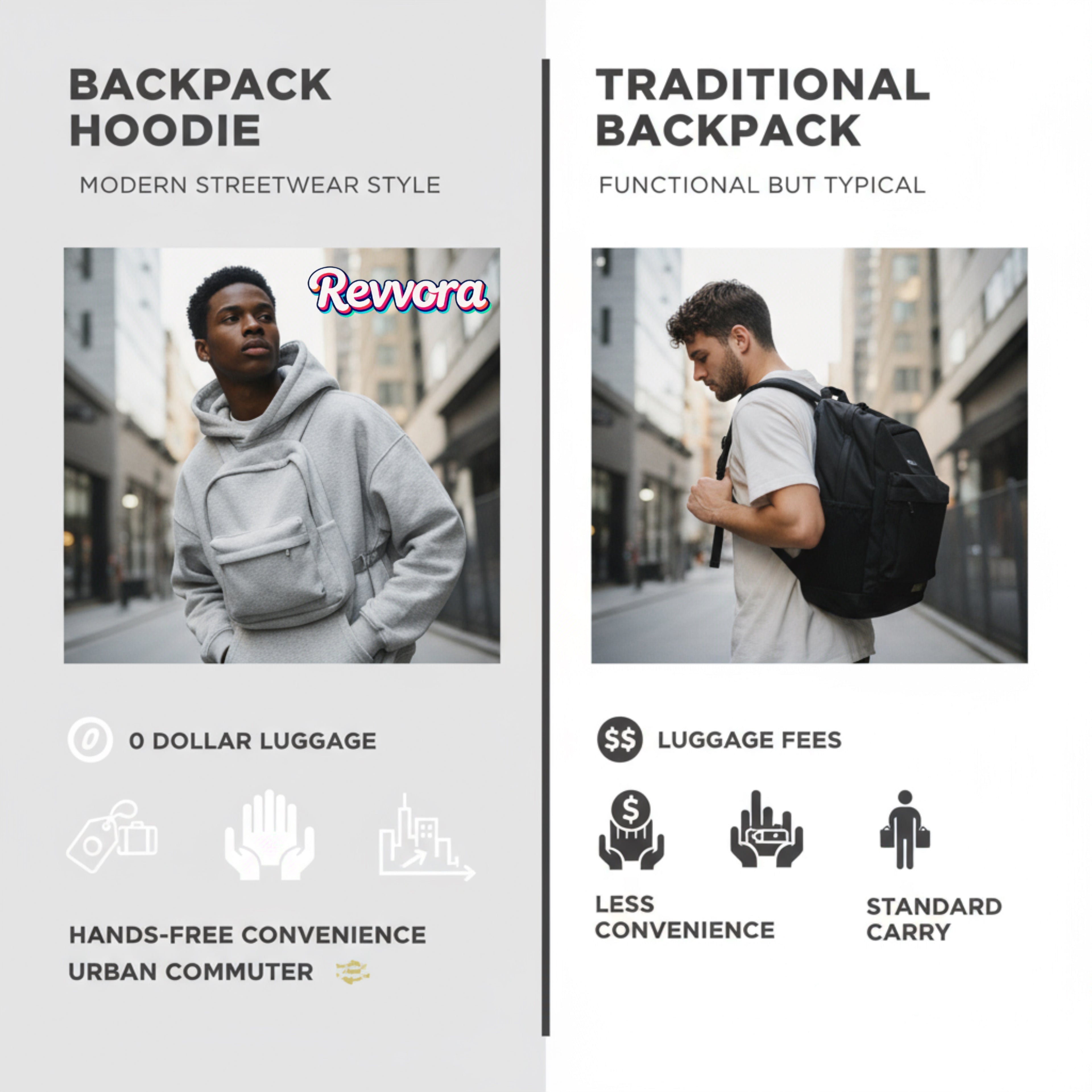 Revvora™ - Backpack Travel Hoodie - Revvora