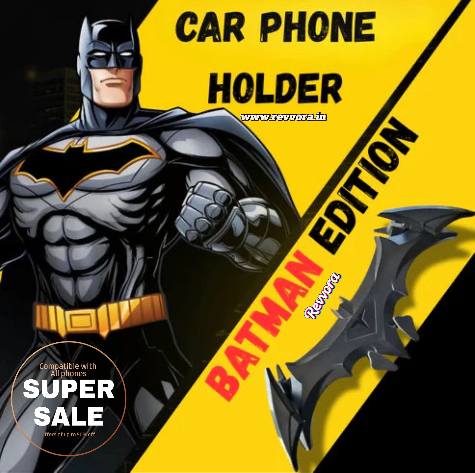 Gotham™ – Dark Knight Edition Car Phone Holder - Revvora