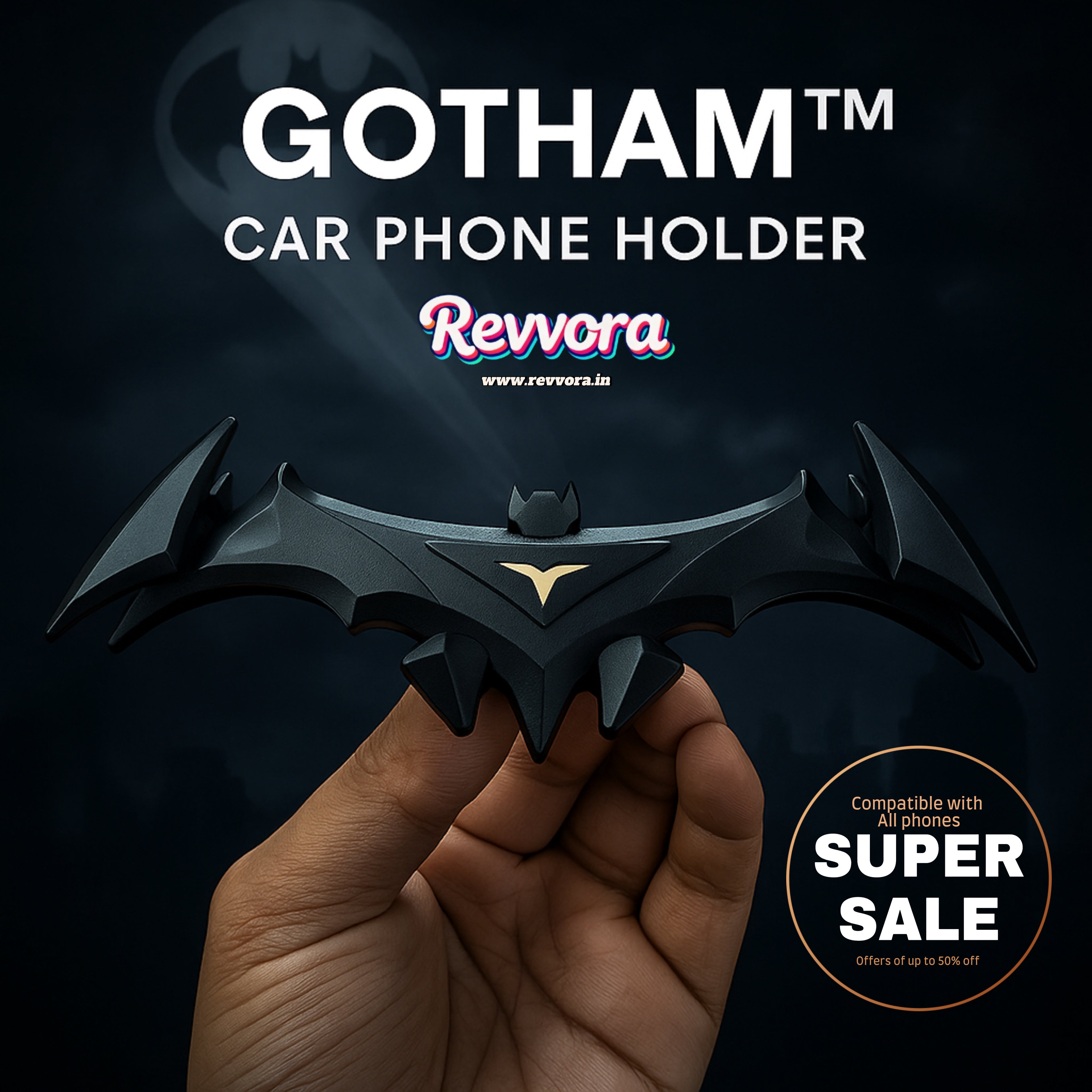 Gotham™ – Dark Knight Edition Car Phone Holder - Revvora